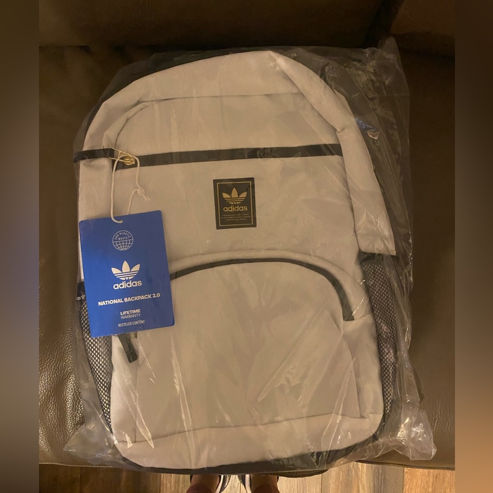 Adidas Originals National 2.0 Backpack, White/Gold Metallic, One Size